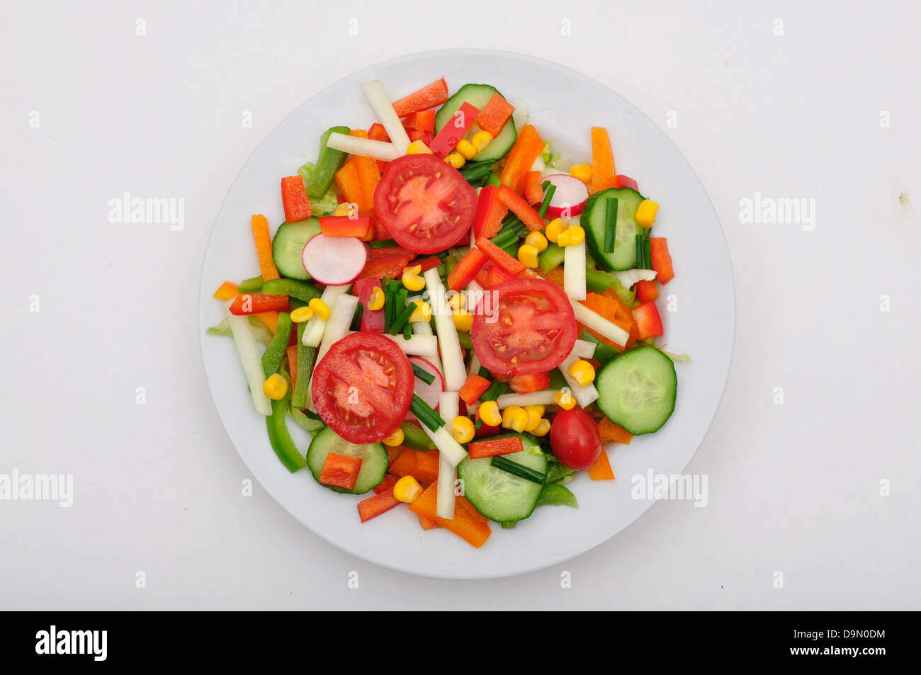 Insalata, Insalata mista, piatto di insalata Foto Stock