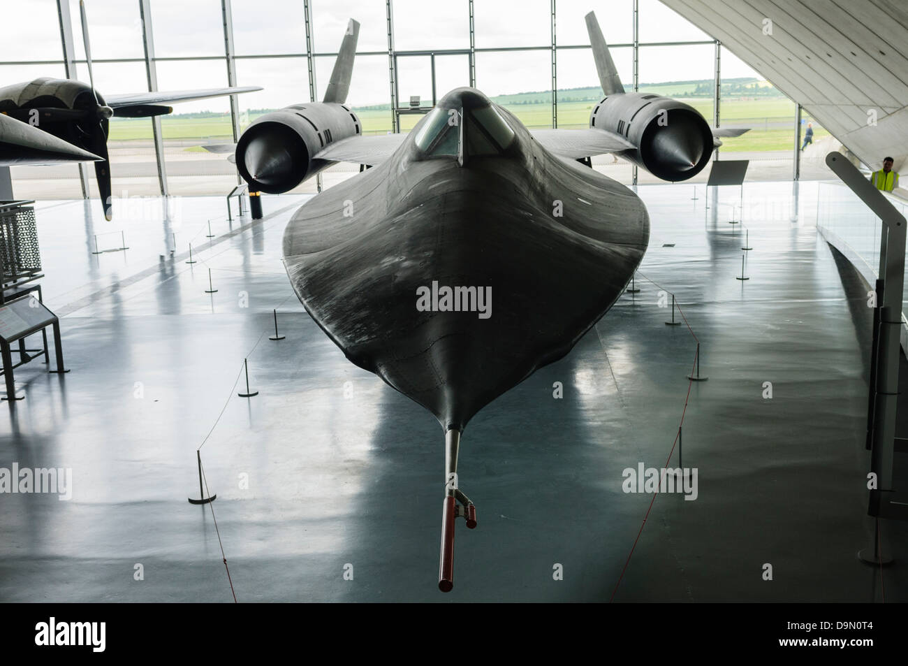 SR-71 Blackbird sul display a Duxford Imperial War Museum Foto Stock