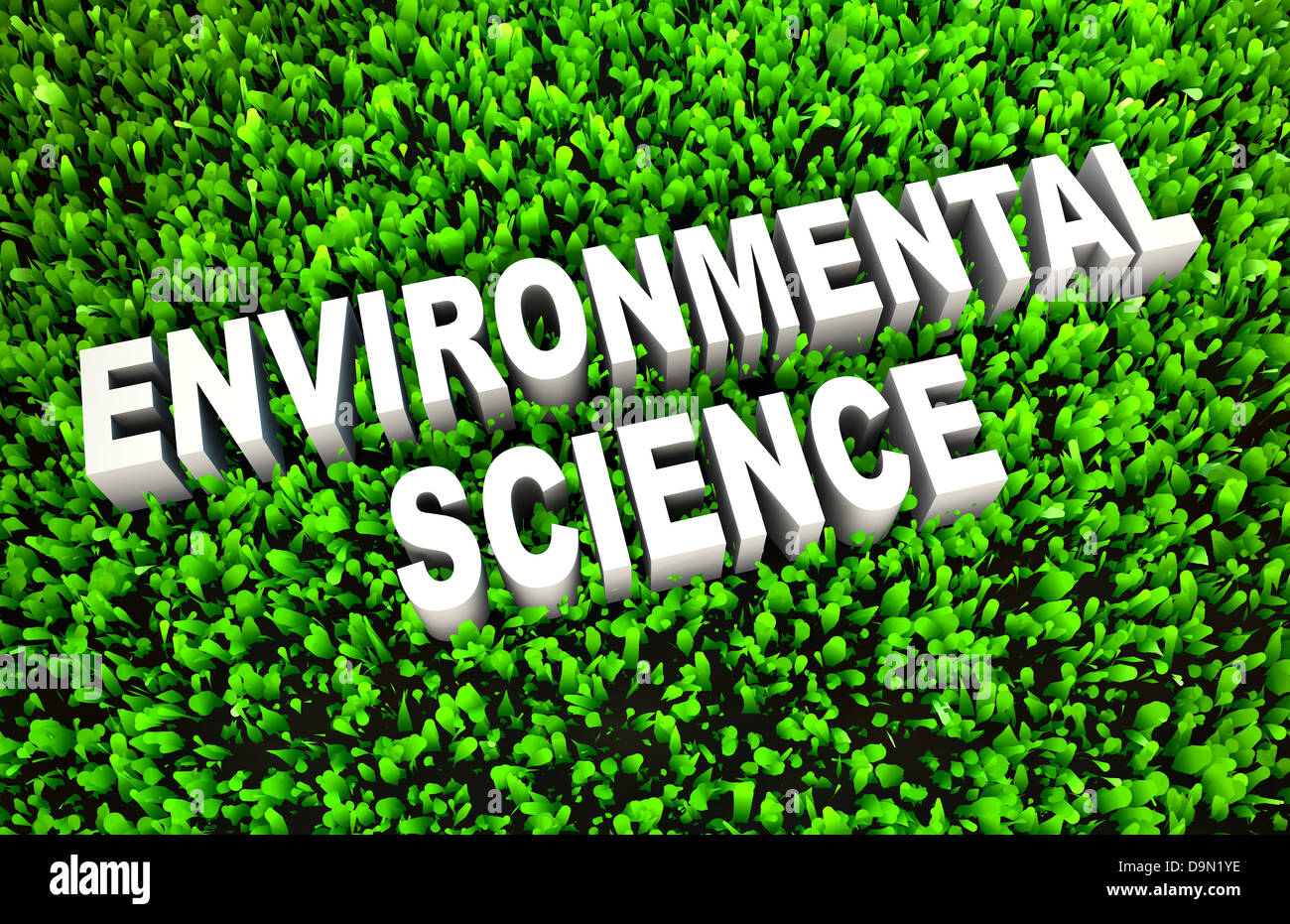 La scienza ambientale studio di ambiente in 3D Foto Stock