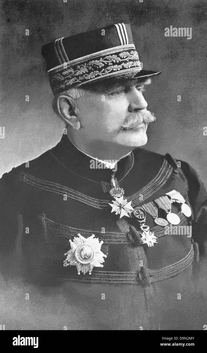 Il generale Joseph Jacques Cesaire Joffre fu Maresciallo di Francia e il francese comandante in capo nella I guerra mondiale fino al 1916. Foto Stock