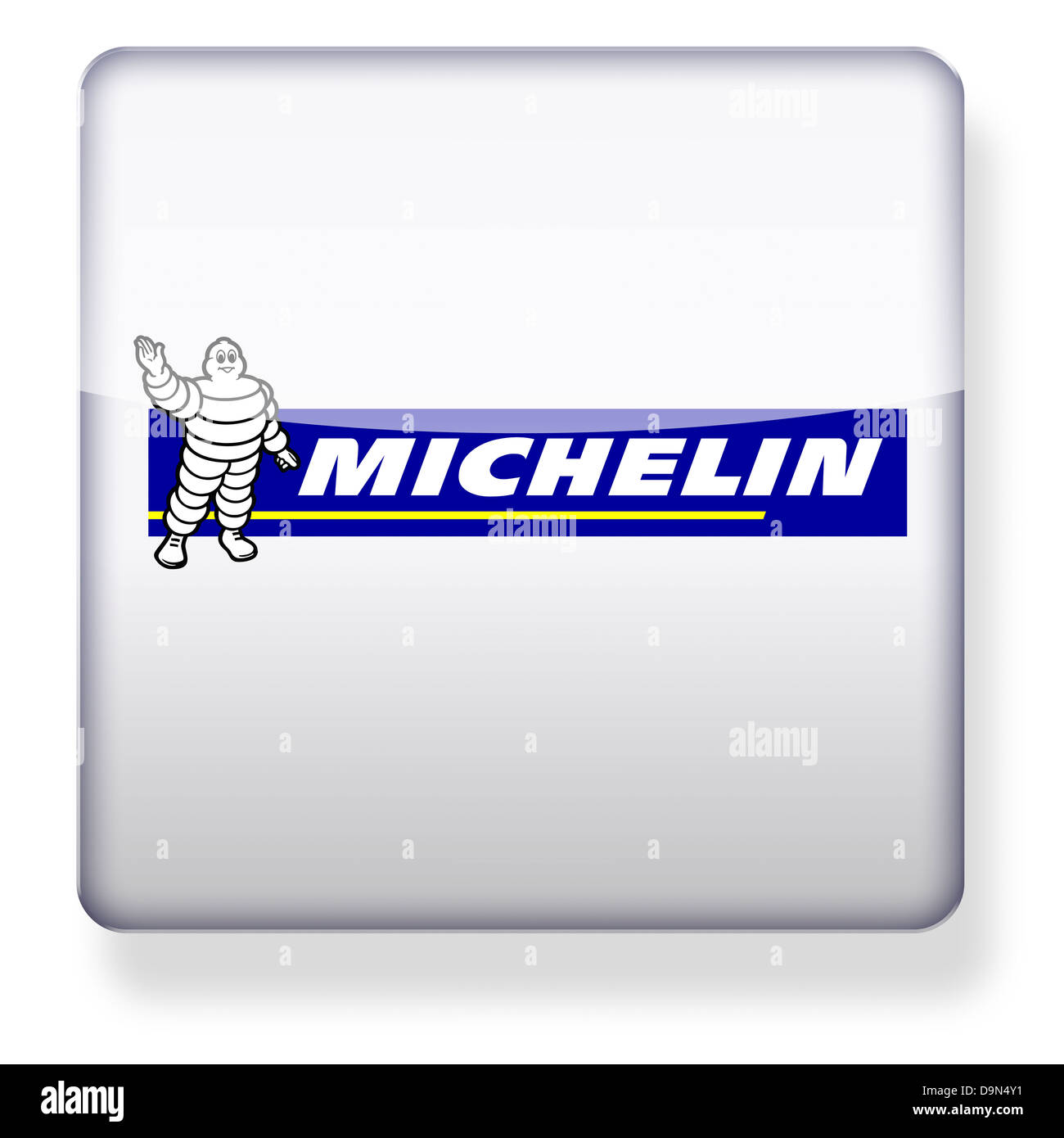 Logo Michelin come l'icona di un'app. Percorso di clipping incluso. Foto Stock