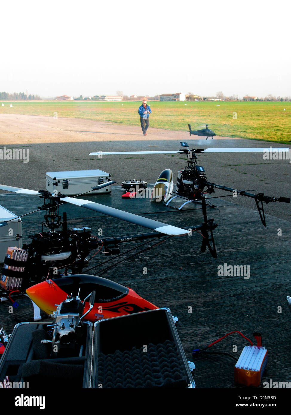 Modellini di Aeroplani,campo di volo Foto Stock