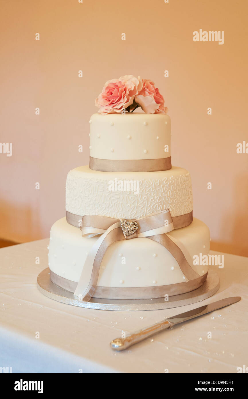 Torta di cerimonia nuziale Foto Stock