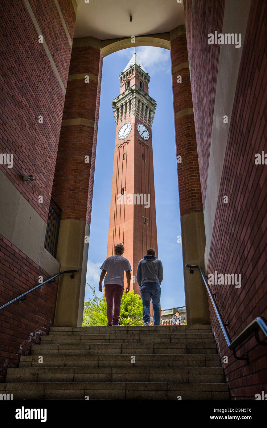 Una vista dell'Università di Birmingham campus, UK. Foto Stock