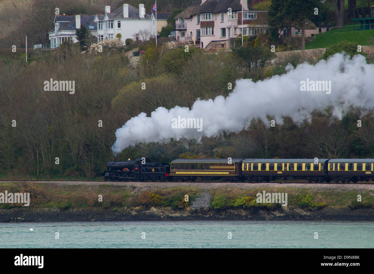 Europa, Regno Unito, Inghilterra, Devon, Dartmouth treno a vapore Foto Stock