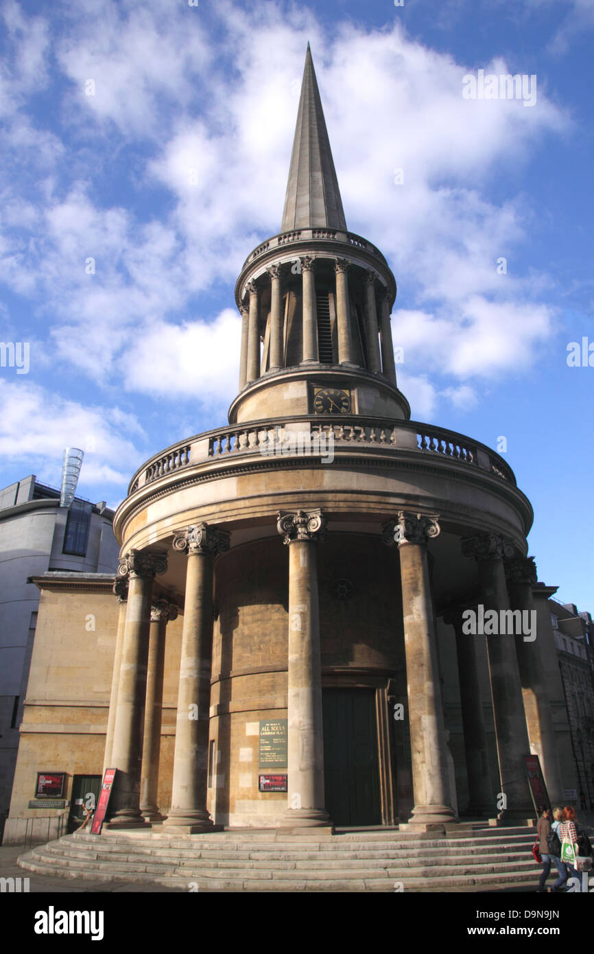 Tutte le anime Chiesa Langham Place London Foto Stock