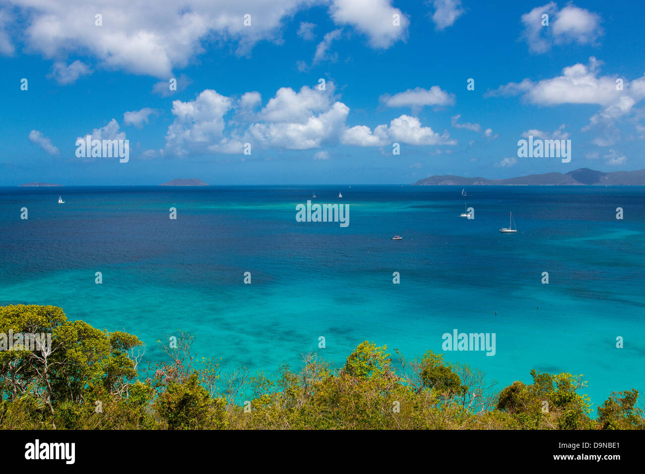Mar dei Caraibi dell'isola dei Caraibi di San Giovanni nelle Isole Vergini Americane Foto Stock