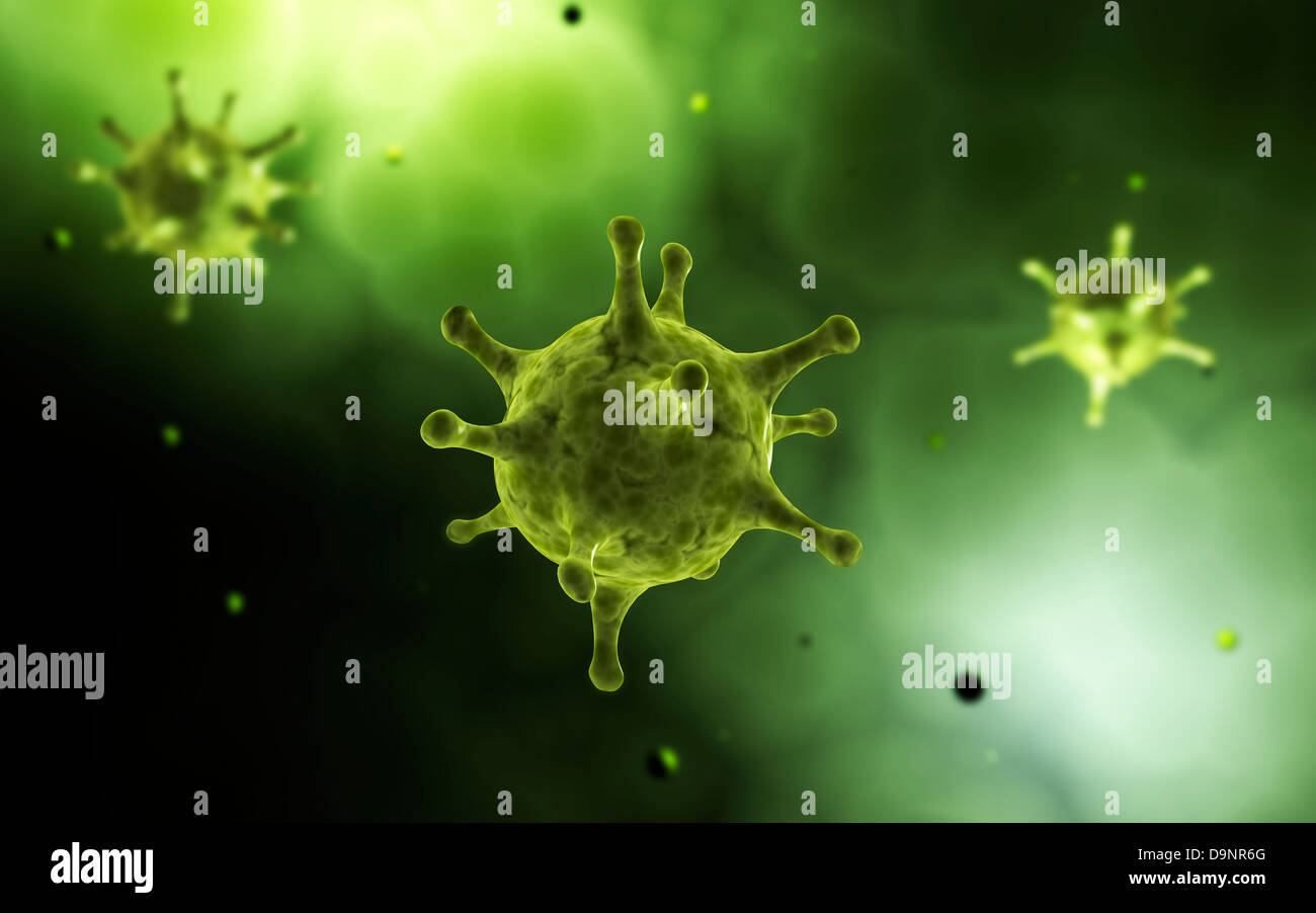 Immagine concettuale di virus comune. Foto Stock