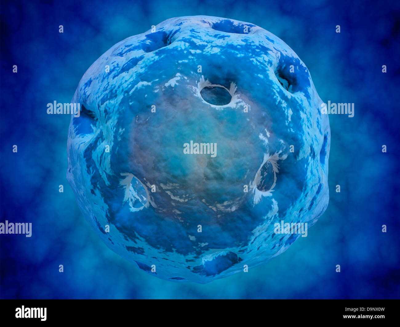 Immagine concettuale del nucleo cellulare. Foto Stock