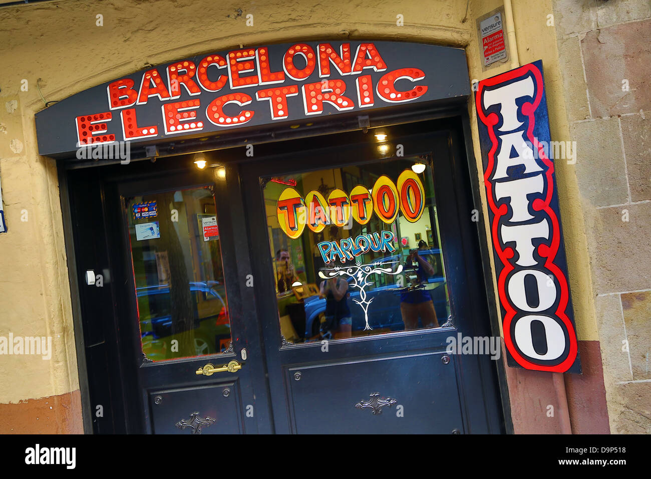 Barcellona Electric salotto tattoo, Barcellona, Spagna Foto Stock