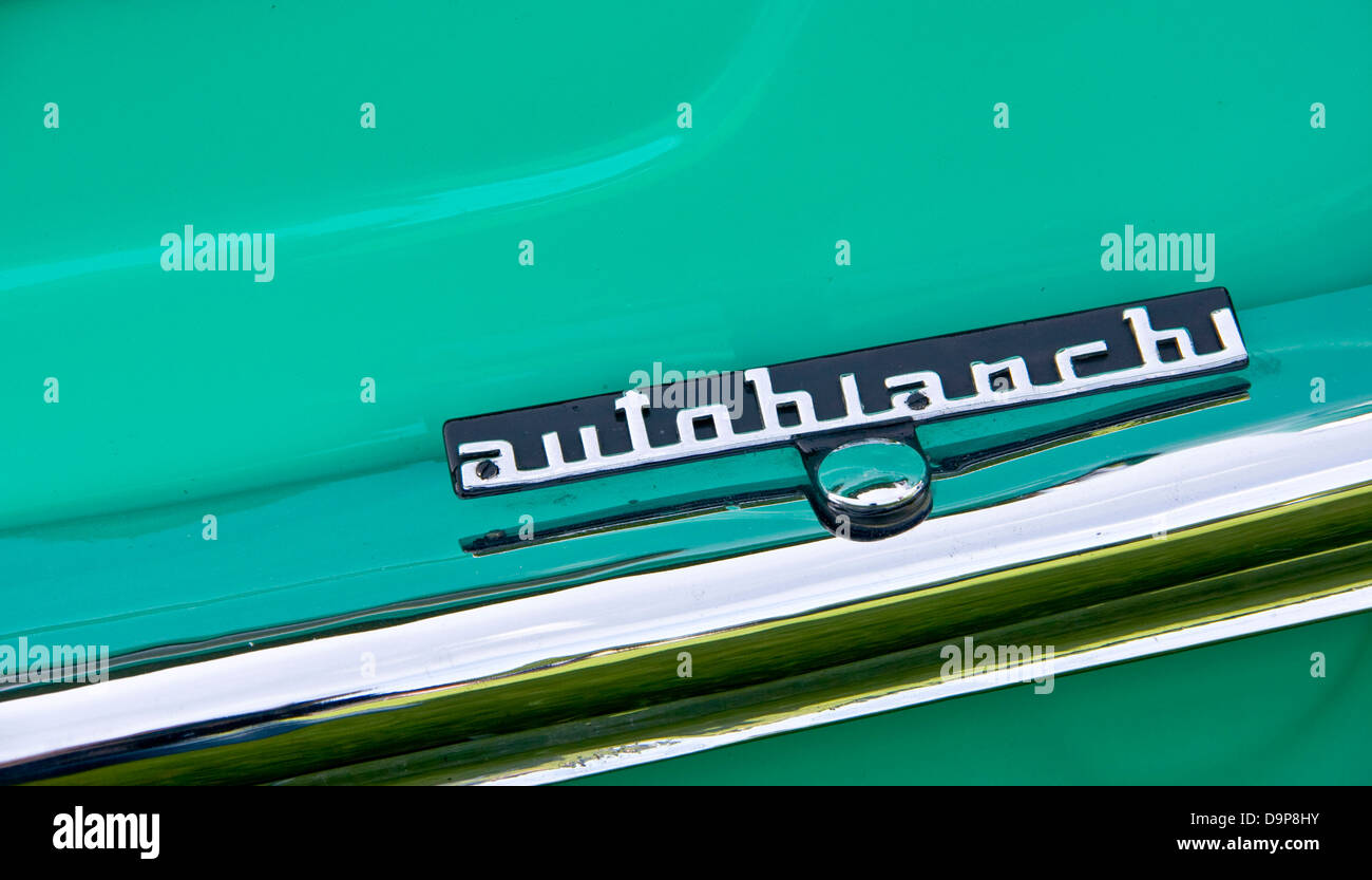 1962 Autobianchi auto boot trunk design verniciatura dettaglio posteriore Foto Stock