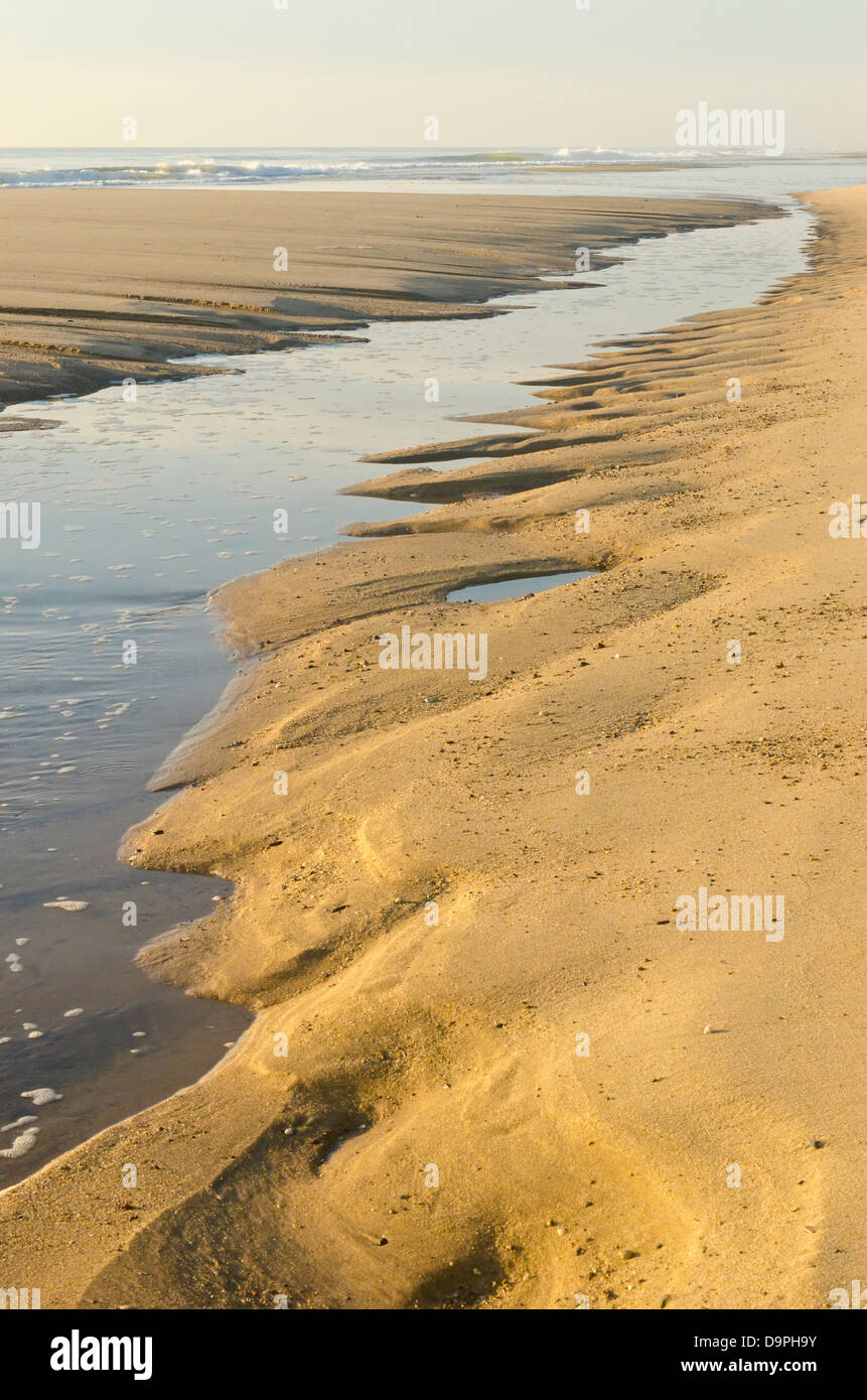 Giallo palla da tennis sul banco da campo da tennis Foto Stock