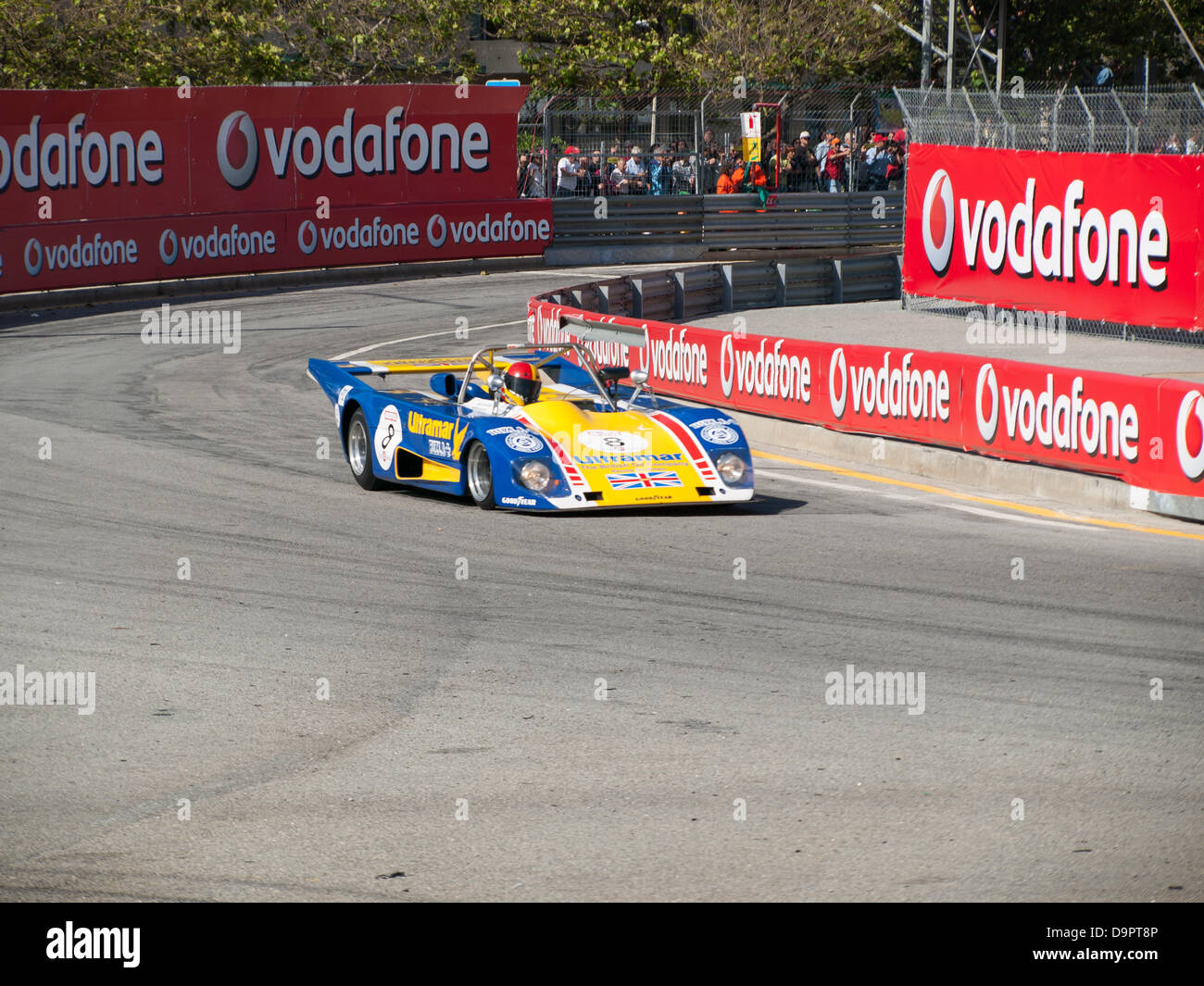 Oporto, Portogallo, 22 giugno 2013, il Circuito da Boavista - Historic Grand Prix 2013 - Classic Endurance Racing Proto 2 L & GT, Qualifiche 2, Kevin Wilkins, guidando la vettura numero 8, una Lola T 296 BDG dal 1977 Foto Stock
