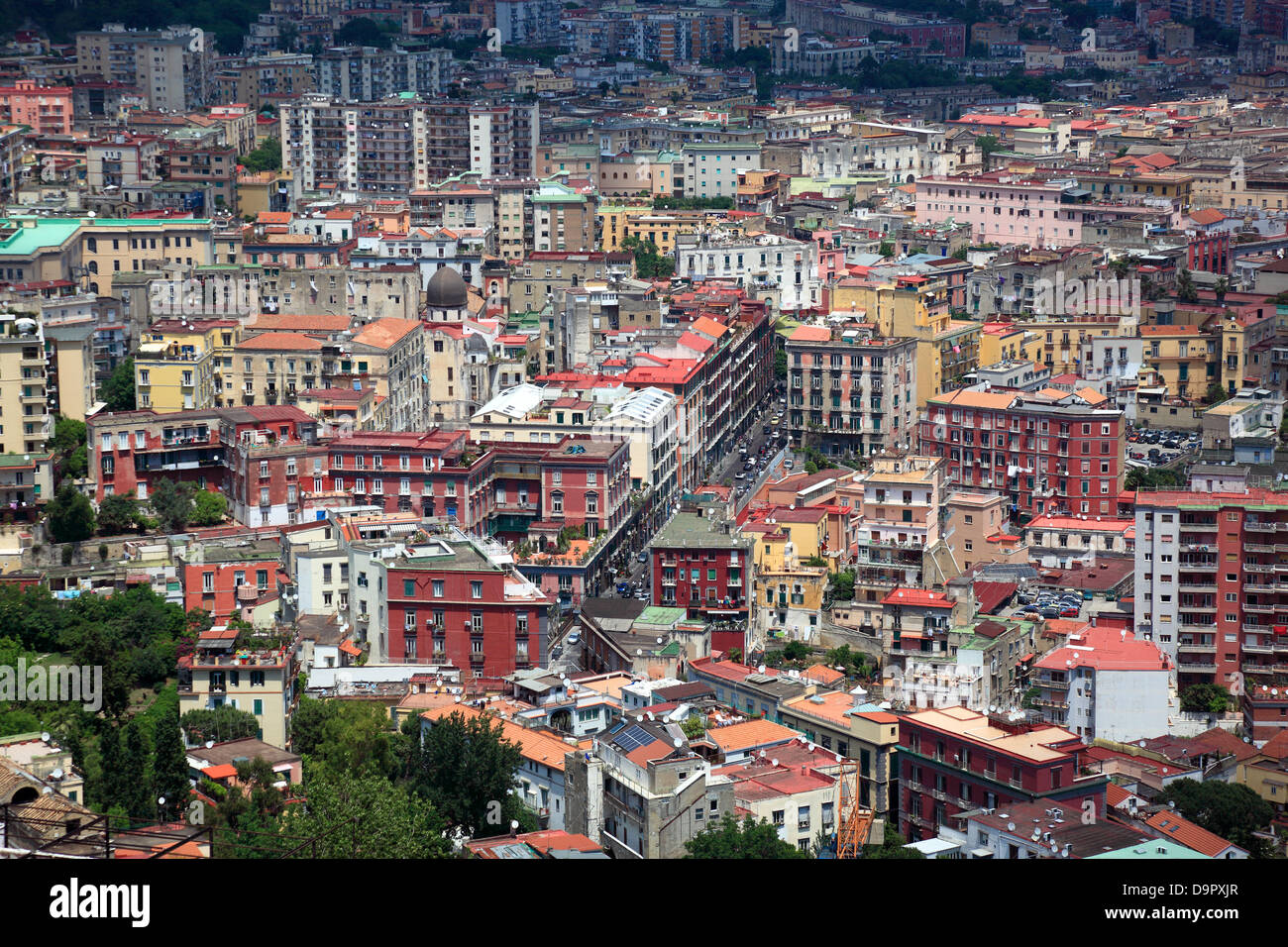 Vista di Napoli, campania, Italy Foto Stock