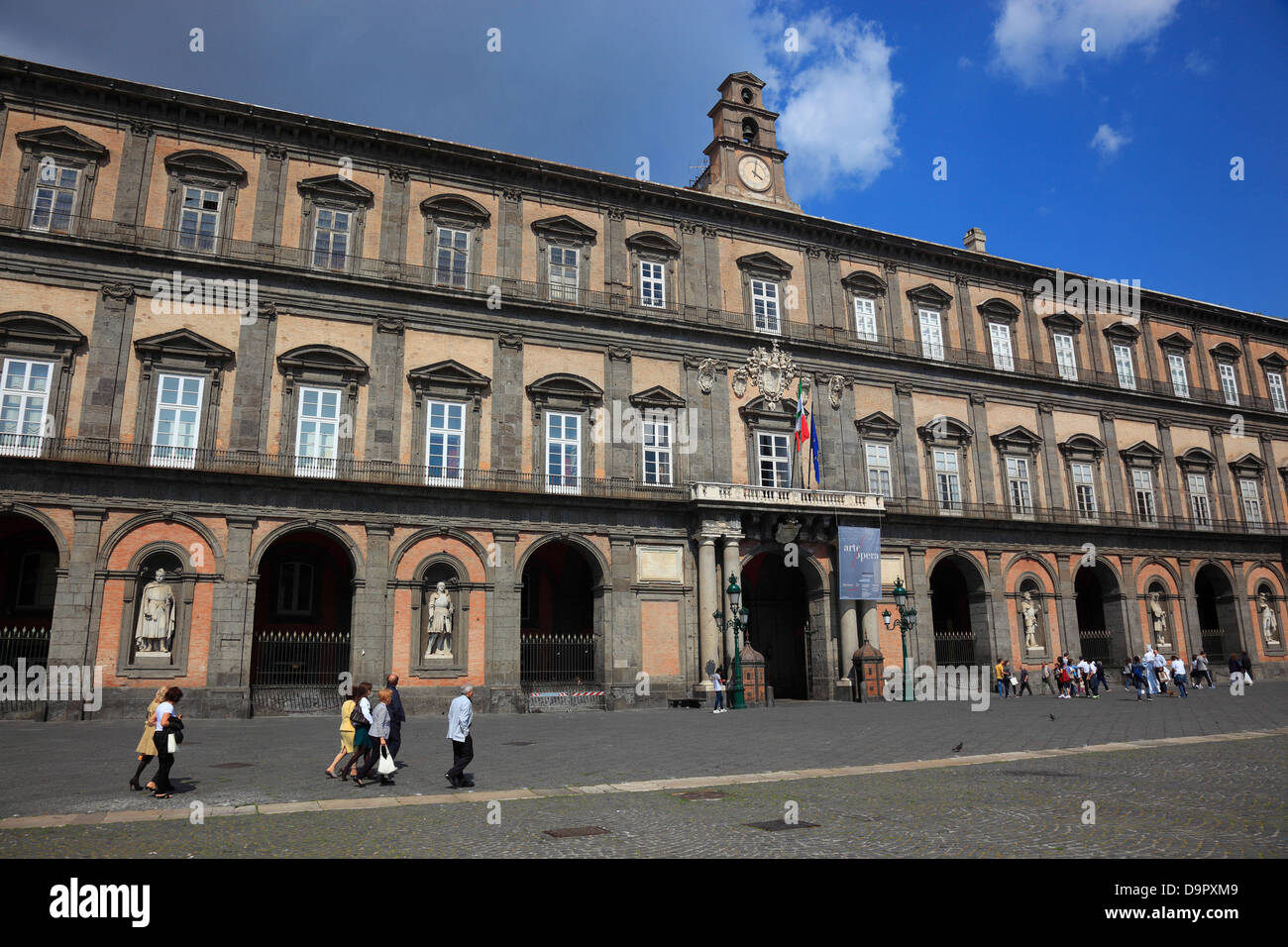 Palazzo Reale, Palazzo del vice-re, in Piazza del Plebiscito, Napoli, campania, Italy Foto Stock