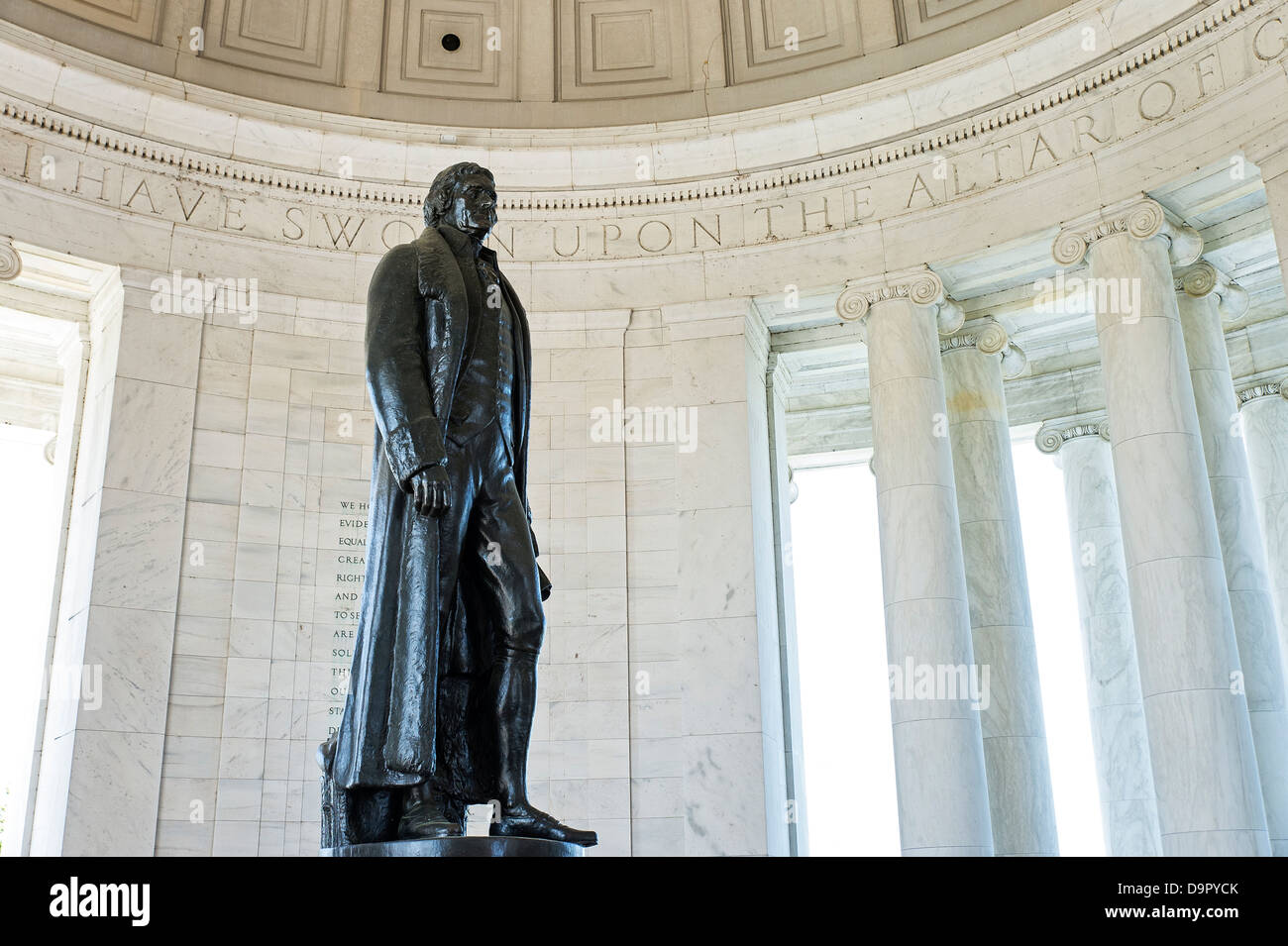 Interno, Jefferson Memorial, Washington DC, Stati Uniti d'America Foto Stock