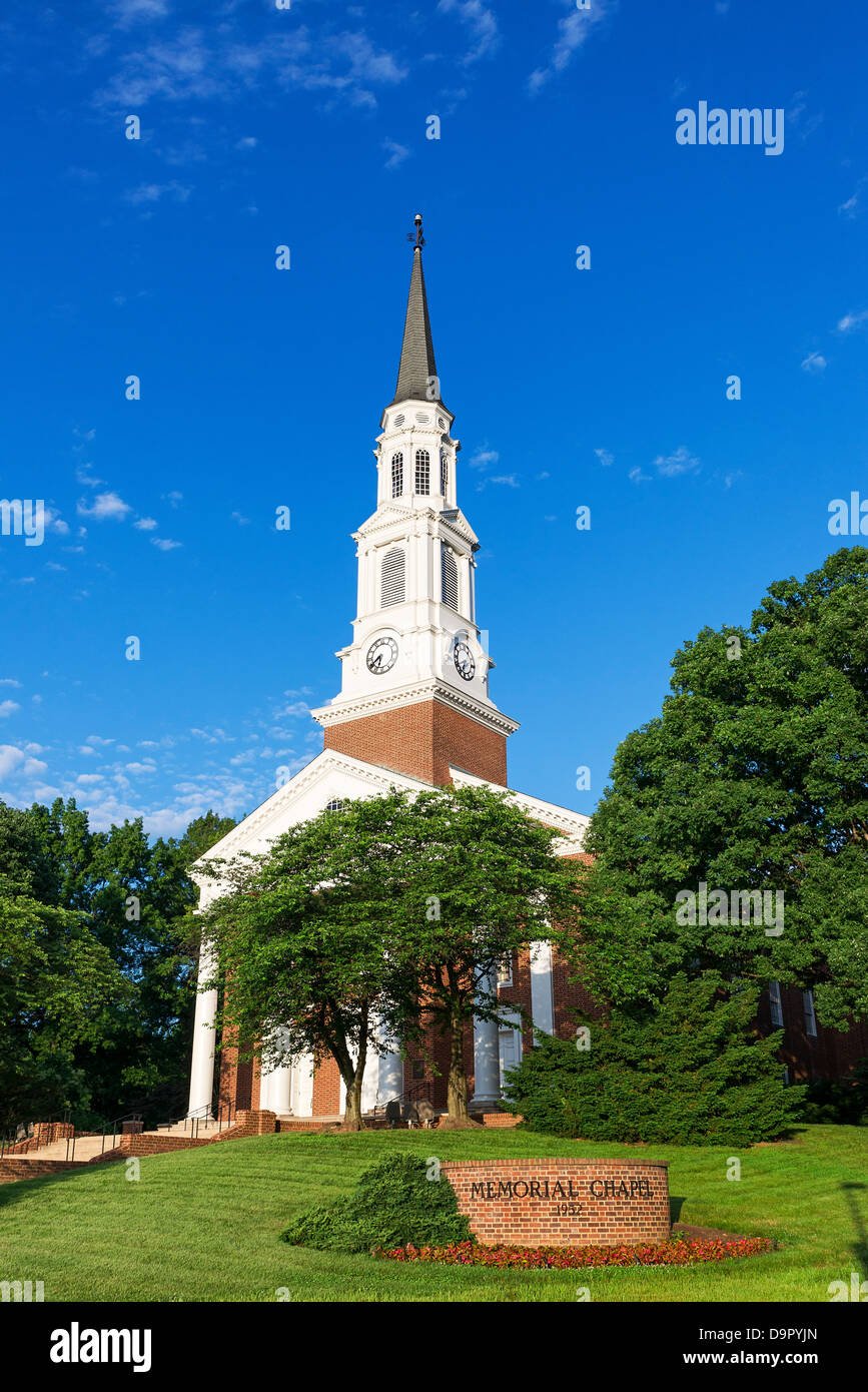 Memorial Chapel, Università di Maryland College Park, Maryland, Stati Uniti d'America Foto Stock