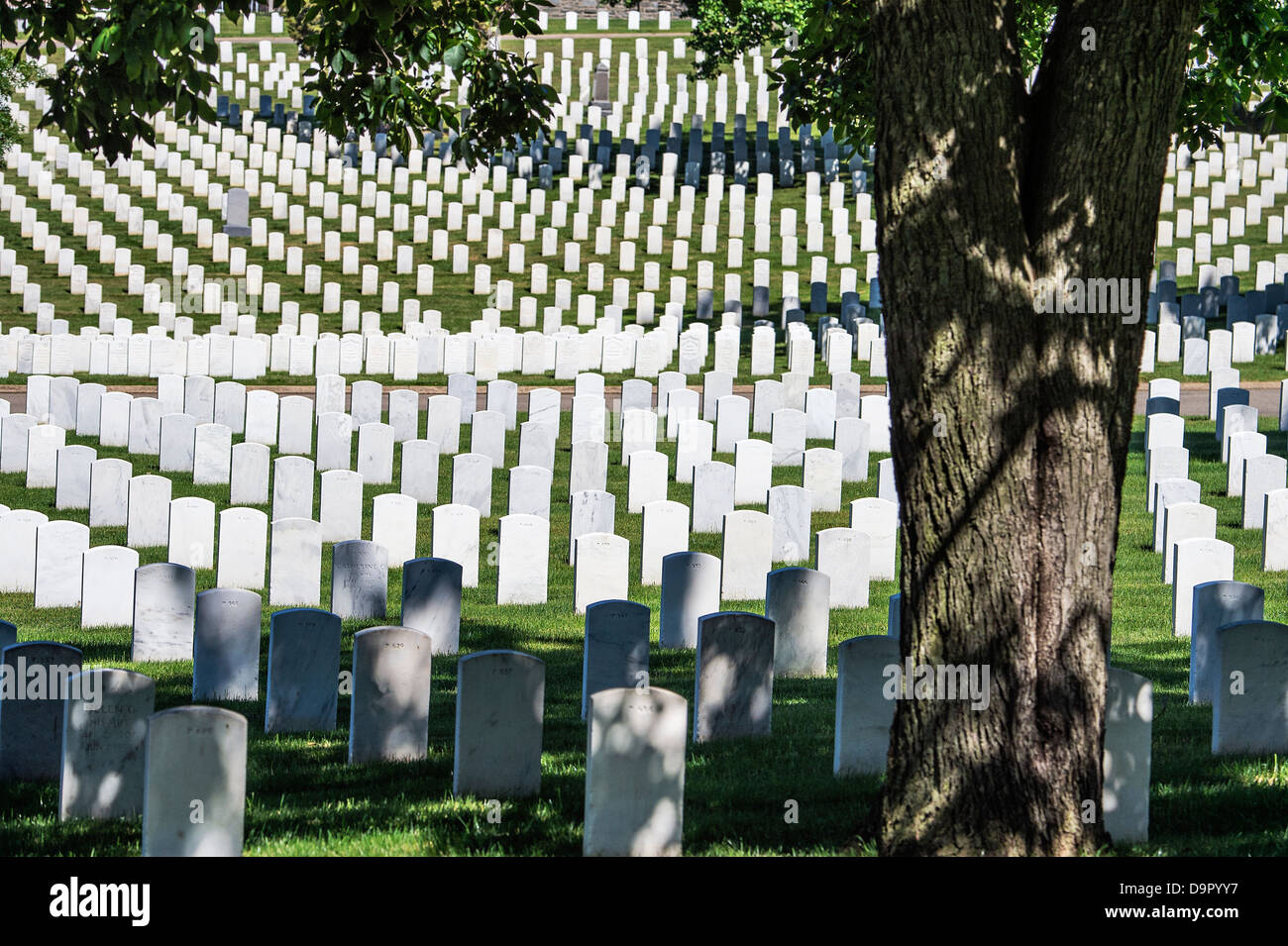 I soldati USA' e gli avieri Home del Cimitero Nazionale, Washington, DC, Stati Uniti d'America Foto Stock