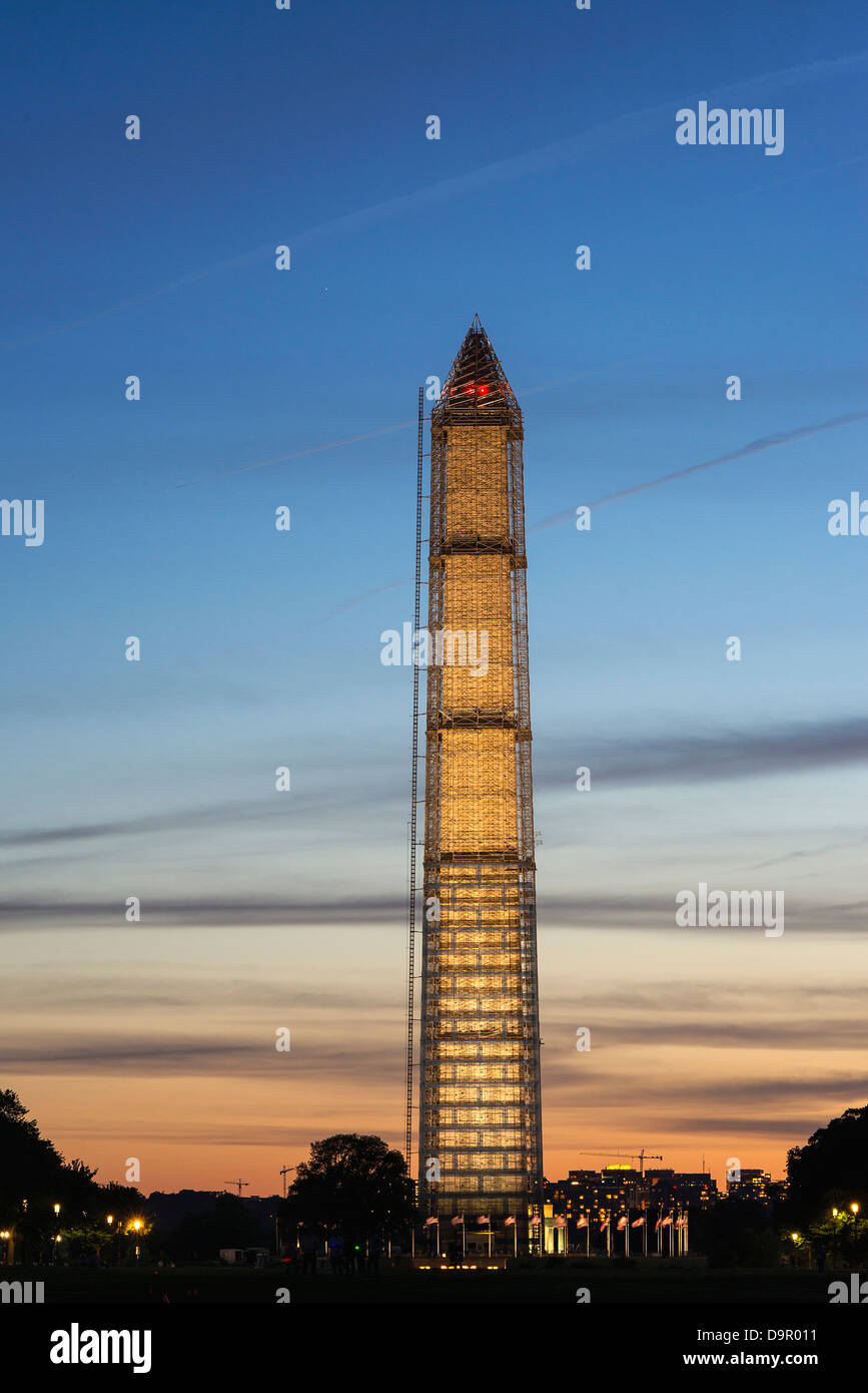 Il Monumento di Washington, Washington DC, Stati Uniti d'America Foto Stock