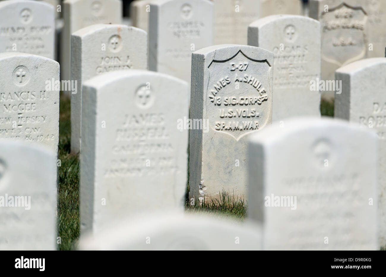 Grave, il Cimitero di Arlington, Virginia, Stati Uniti d'America Foto Stock