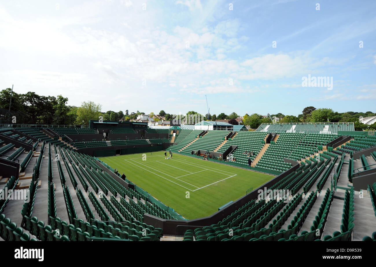 Visualizza corte 2 i campionati di Wimbledon 20 All England Tennis Club Wimbledon Londra Inghilterra 25 Giugno 2013 Foto Stock