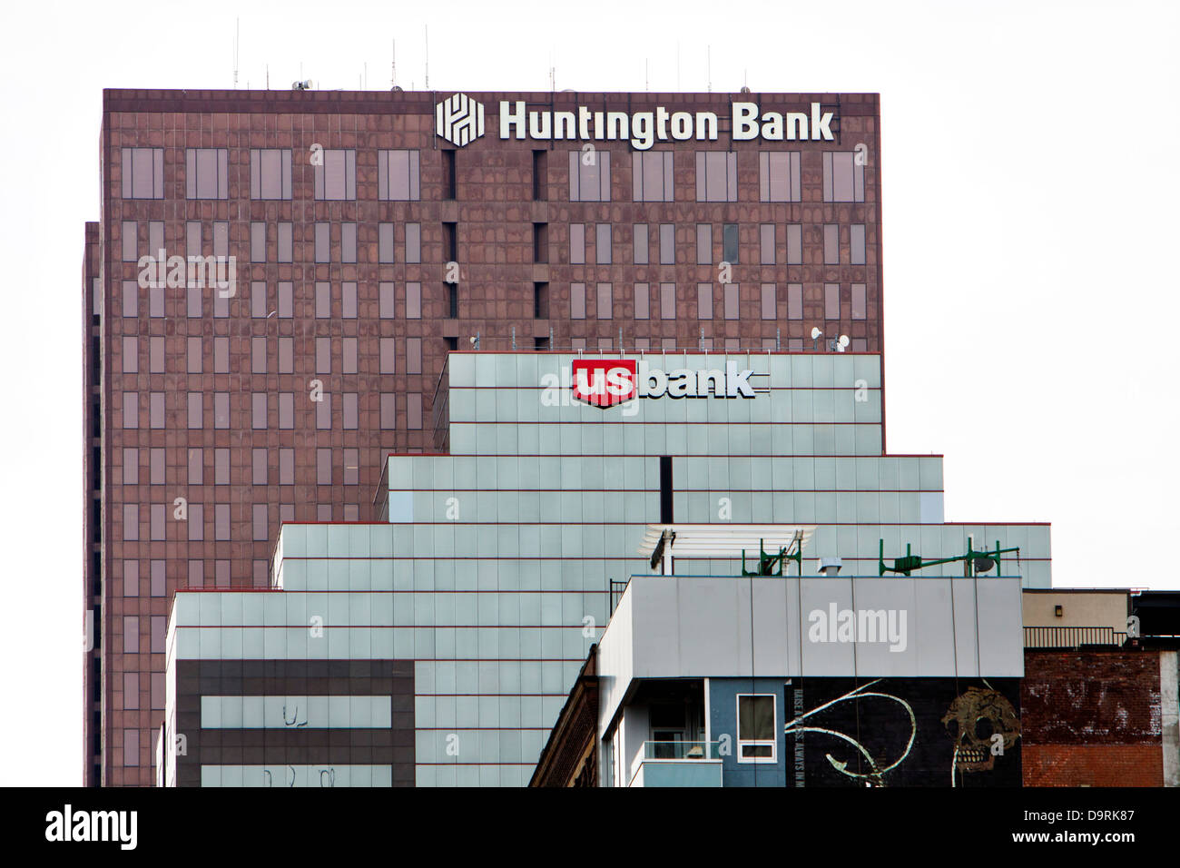 Huntington Banca e Banca usa edifici in Columbus, Ohio, Stati Uniti d'America. Foto Stock