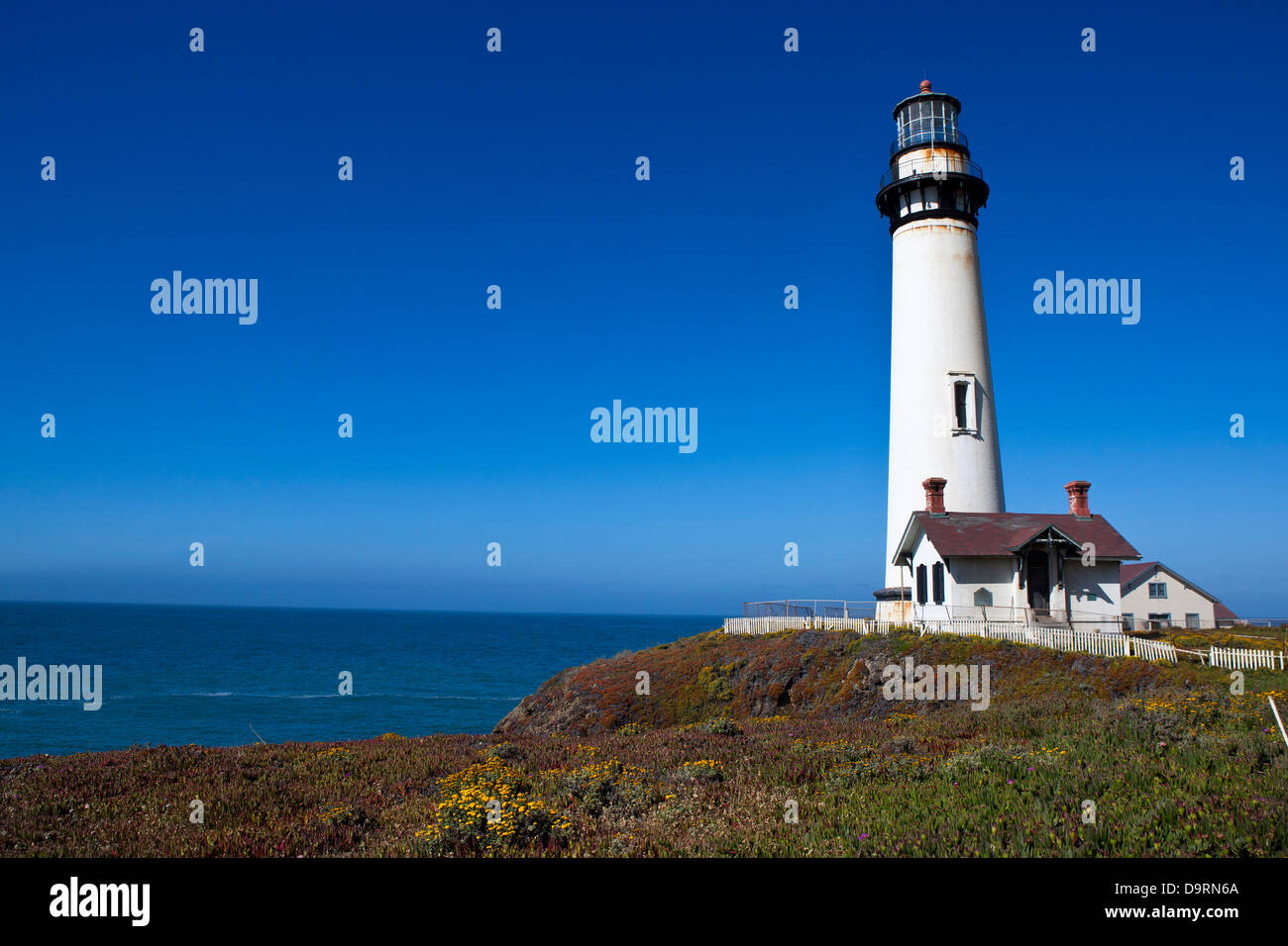 Pigeon Point Lighthouse, Pescadero, California, Stati Uniti d'America Foto Stock