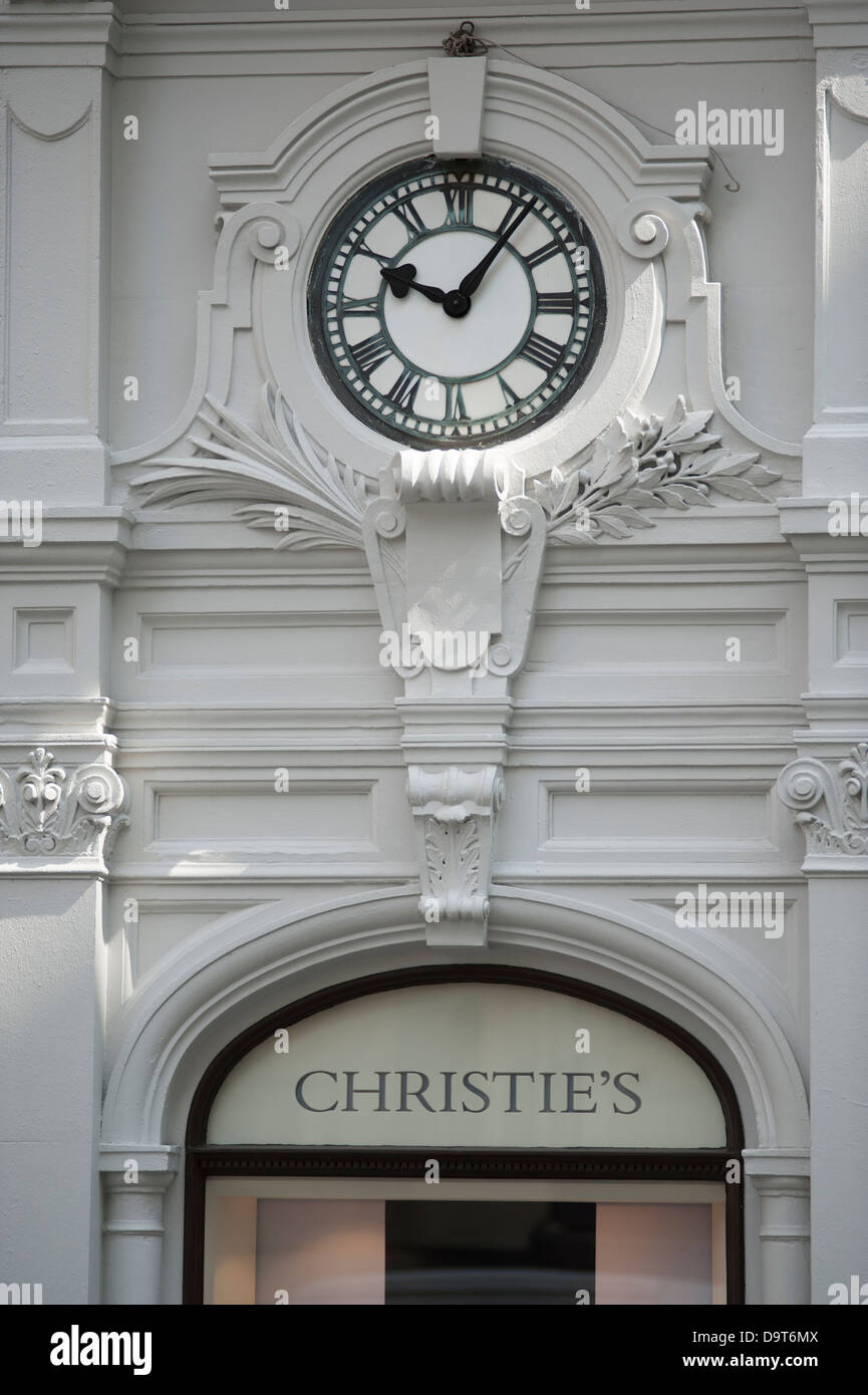 Christie's Arte banditori frontage in King Street, St James's, Londra W1 Foto Stock