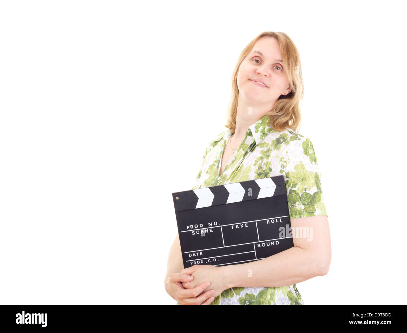 Produttore femmina pronti a sparare il nuovo filmato Foto Stock