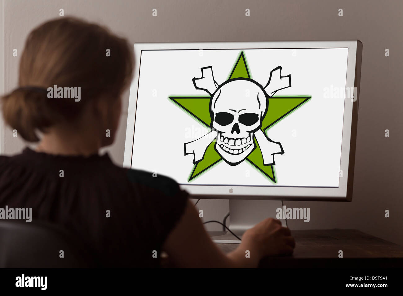 Simbolo: computer virus e cavalli di Troia Foto Stock