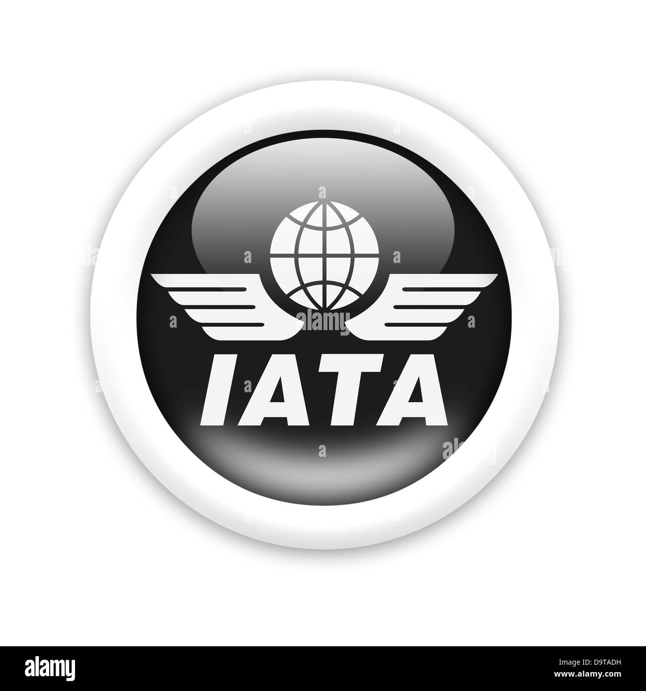 IATA / Associazione Internazionale del Trasporto Aereo Bandierina logo icona di simbolo Foto Stock