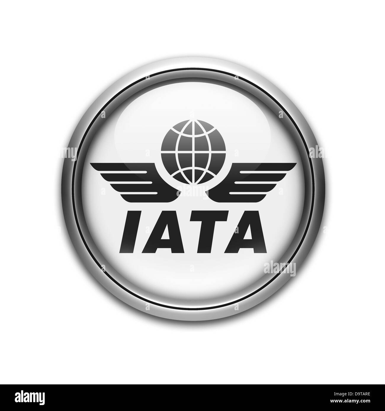 Iata / Associazione internazionale del trasporto aereo Bandierina logo icona di simbolo Foto Stock