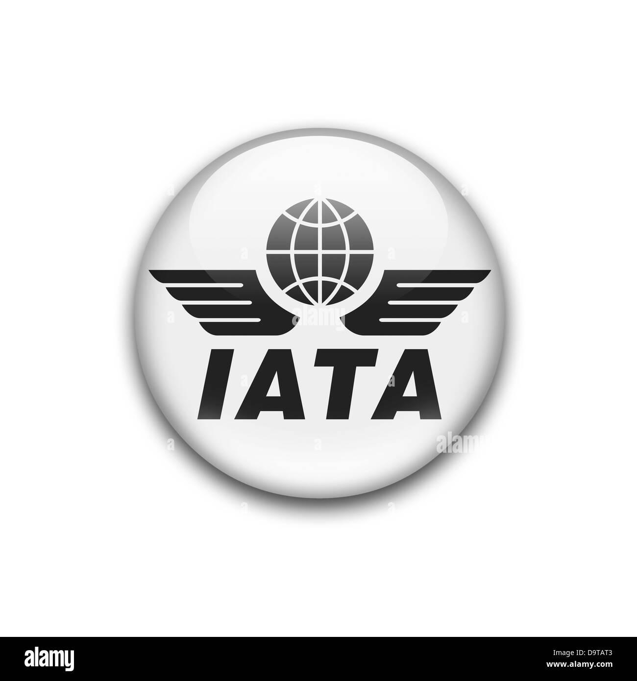 IATA / Associazione Internazionale del Trasporto Aereo Bandierina logo icona di simbolo Foto Stock