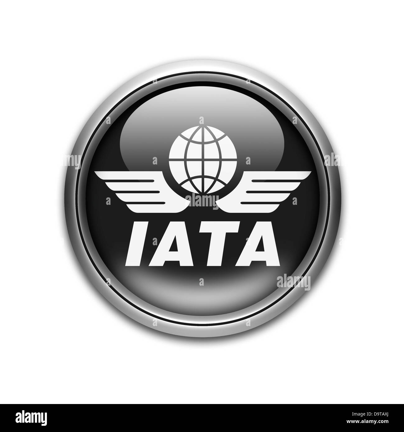 IATA / Associazione Internazionale del Trasporto Aereo Bandierina logo icona di simbolo Foto Stock