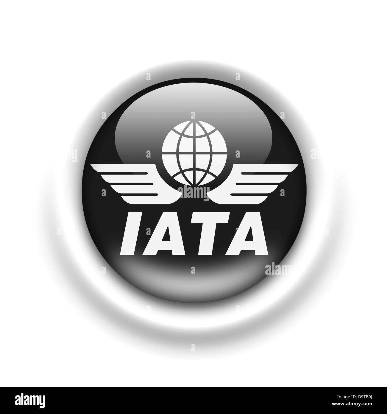 IATA / Associazione Internazionale del Trasporto Aereo Bandierina logo icona di simbolo Foto Stock