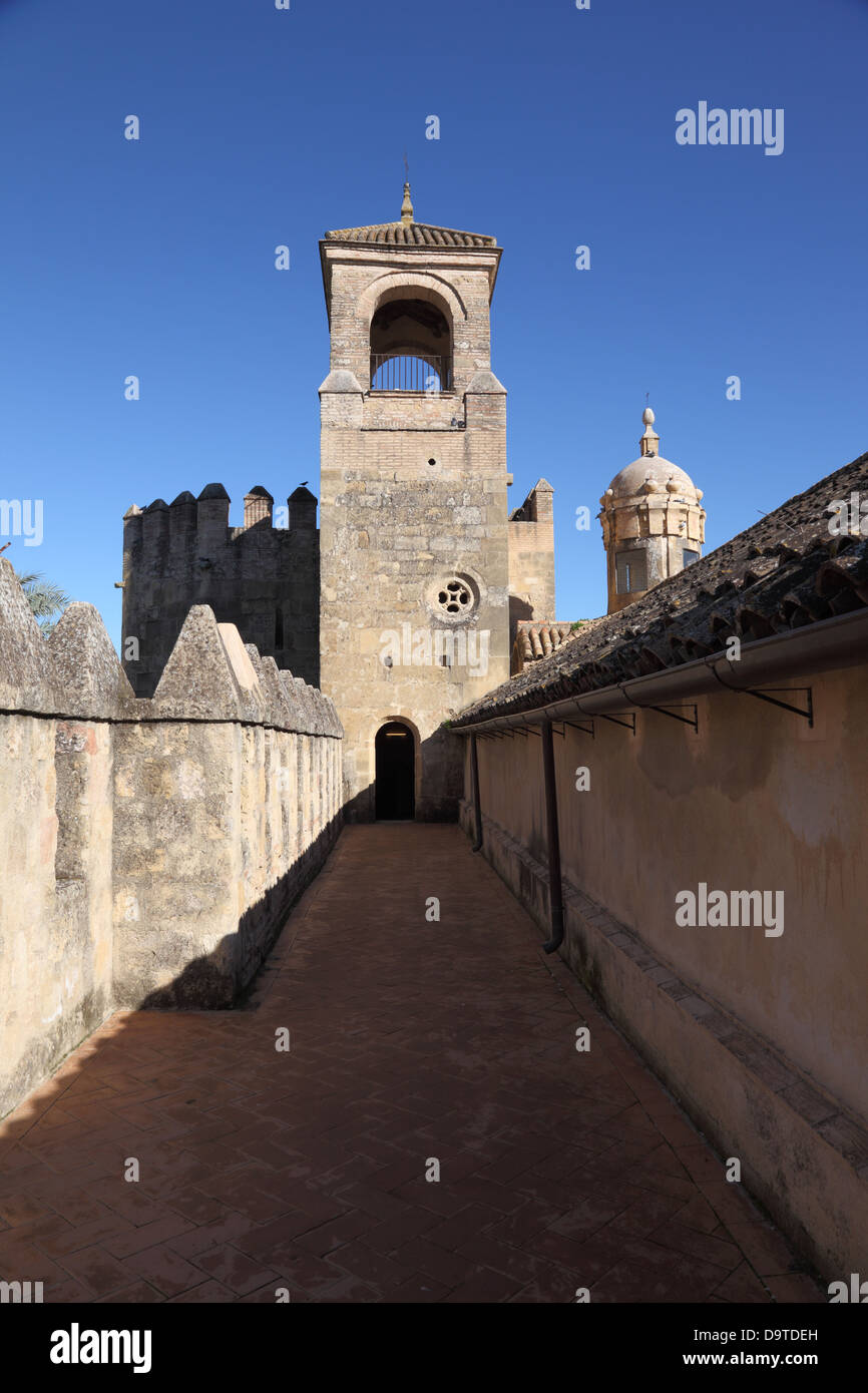 Fortezza del Palazzo dei Re Cristiani (Alcazar de los Reyes Cristianos), Cordoba, Andalusia, Spagna Foto Stock