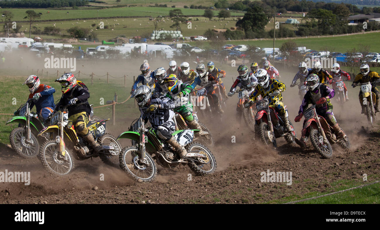 Whitby Motocross, North Yorkshire Foto Stock