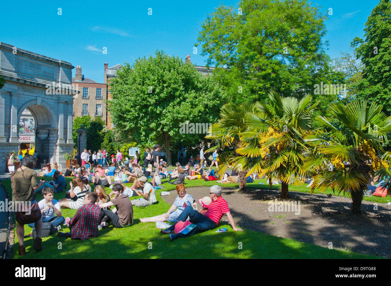 St Stephens Green park central Dublino Irlanda Europa Foto Stock