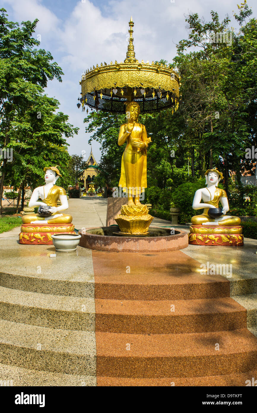 Shin Upagutta Statua in Wat Sri Don Luna , Chiangmai Thailandia Foto Stock