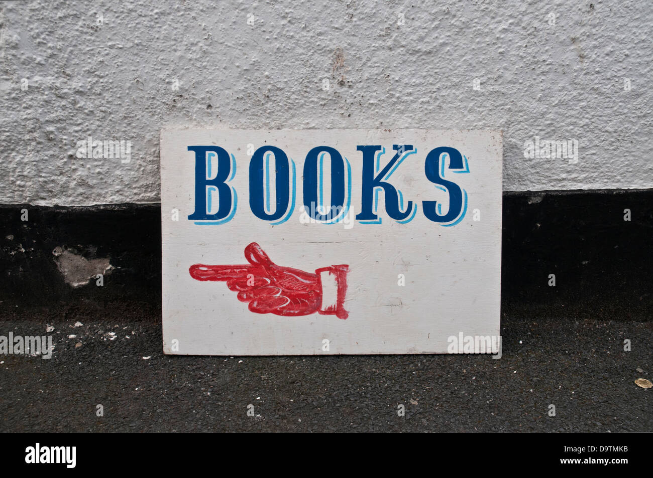 Segno dicendo 'Libri' a Appledore, North Devon Foto Stock