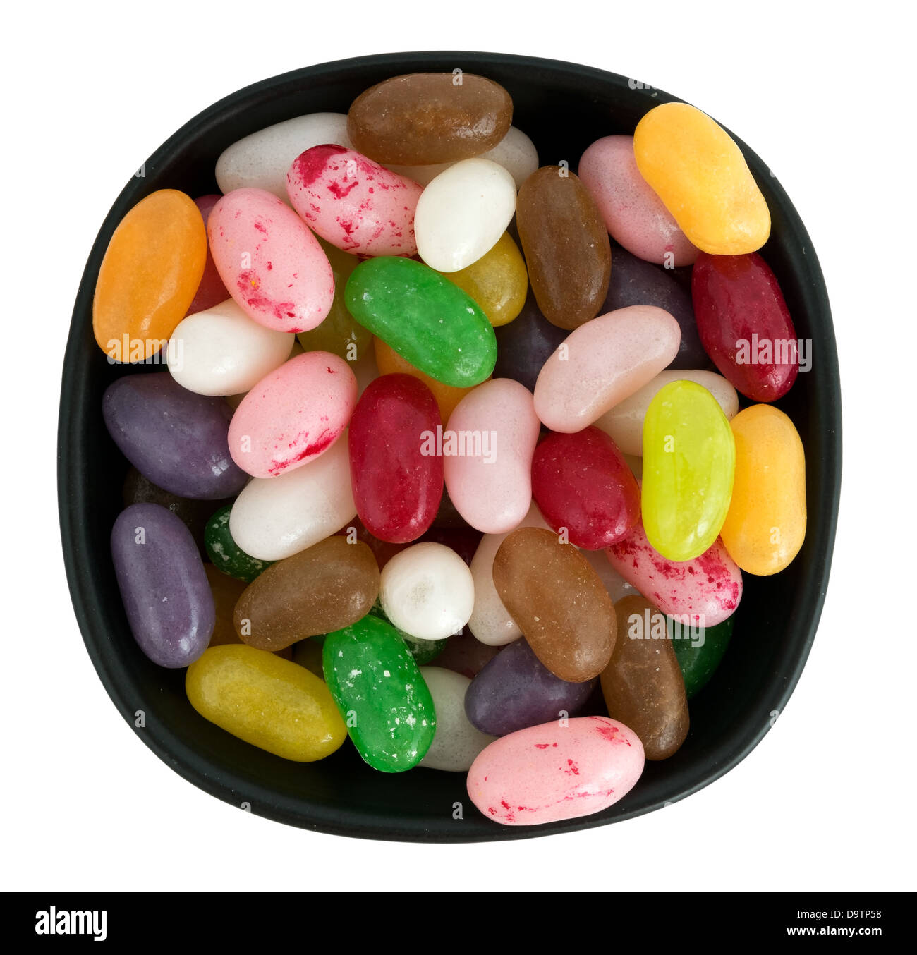Jellybeans nel recipiente Foto Stock
