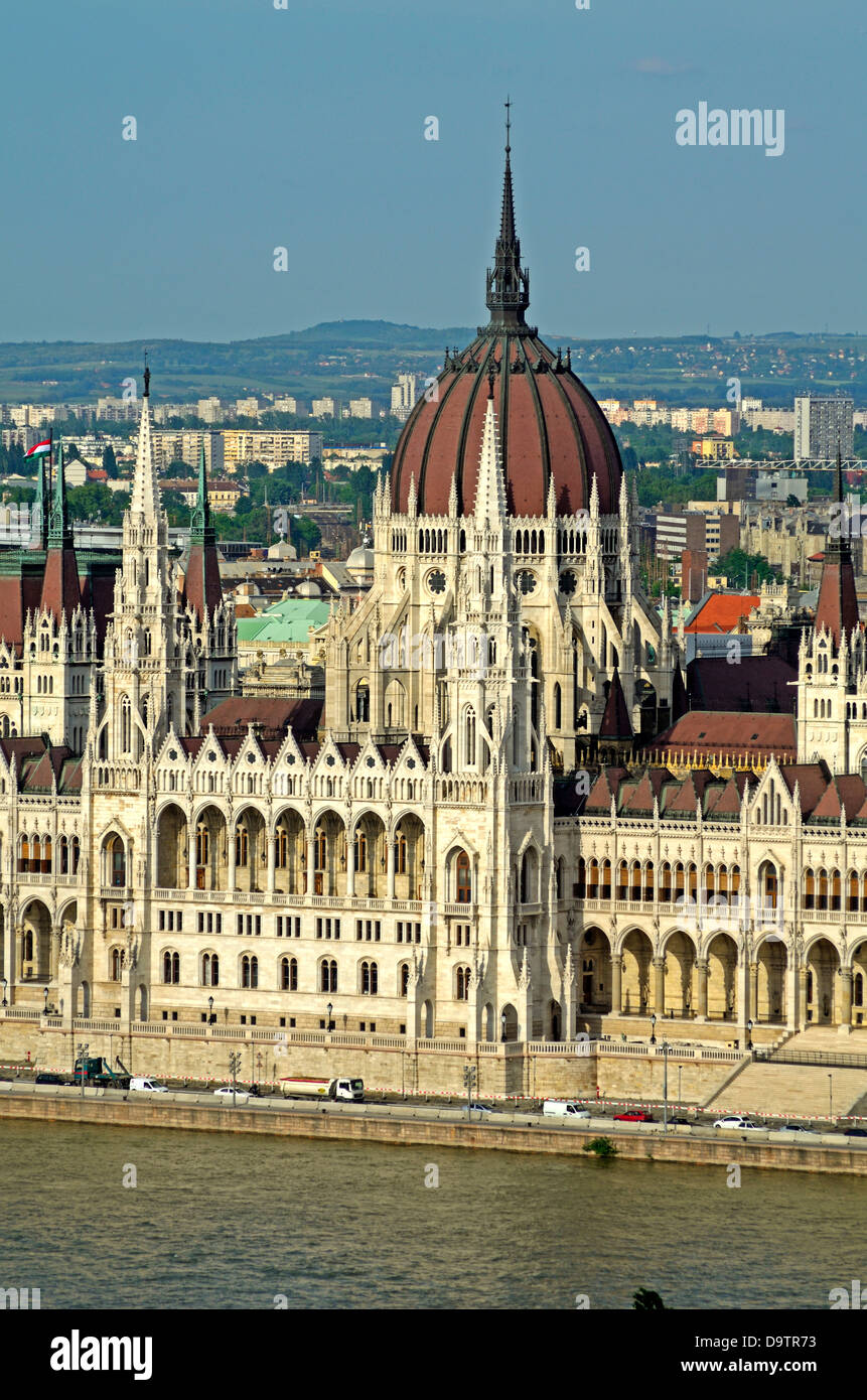 Cupola della casa del parlamento ungherese Budapest Europa Foto Stock