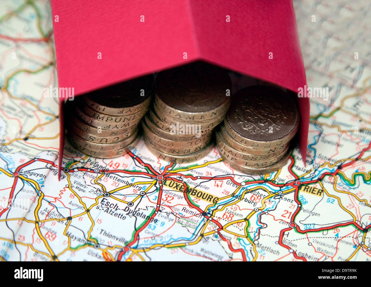 Rappresentazione di tax shelter o haven Foto Stock