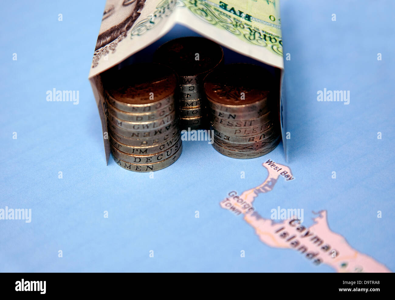 Rappresentazione di tax shelter o haven Foto Stock