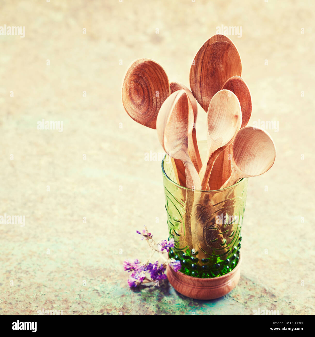 Ancora la vita del legno e di utensili da cucina Foto Stock