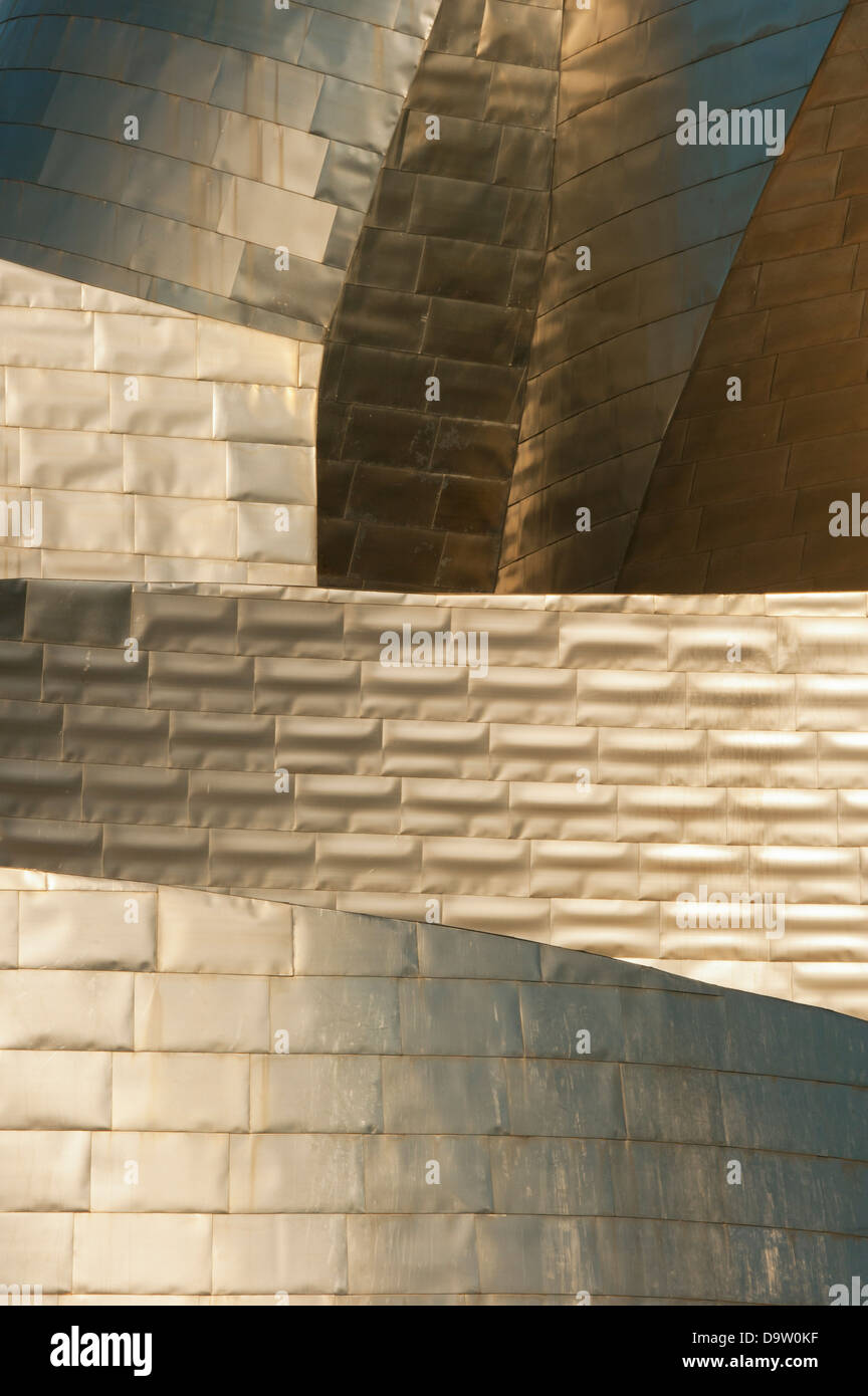 Angoli, Museo Guggenheim, Bilbao, Spagna, Architetto : Frank Gehry Foto Stock