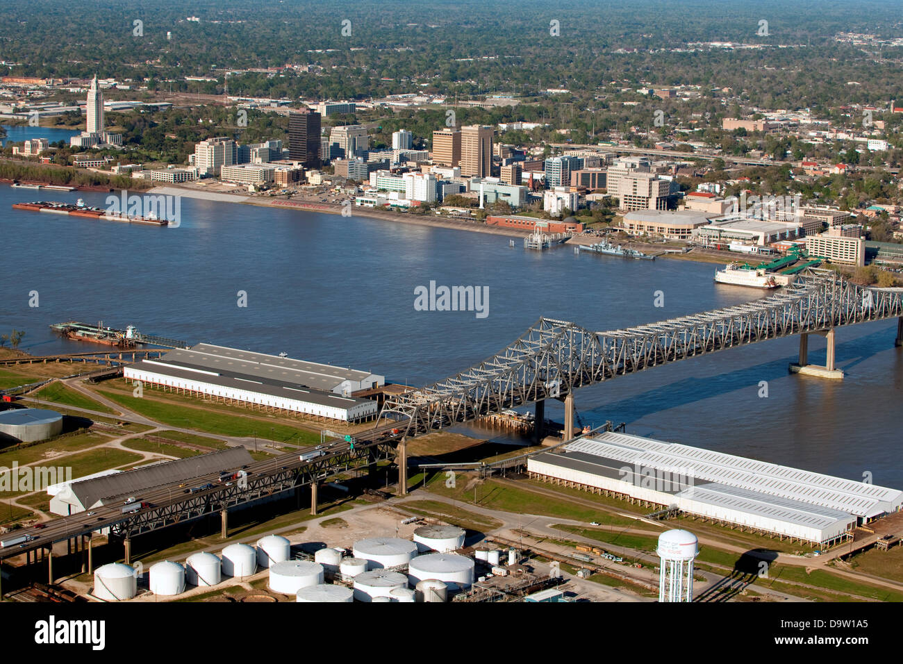 Antenna Skyline di Baton Rouge, Louisiana Foto Stock