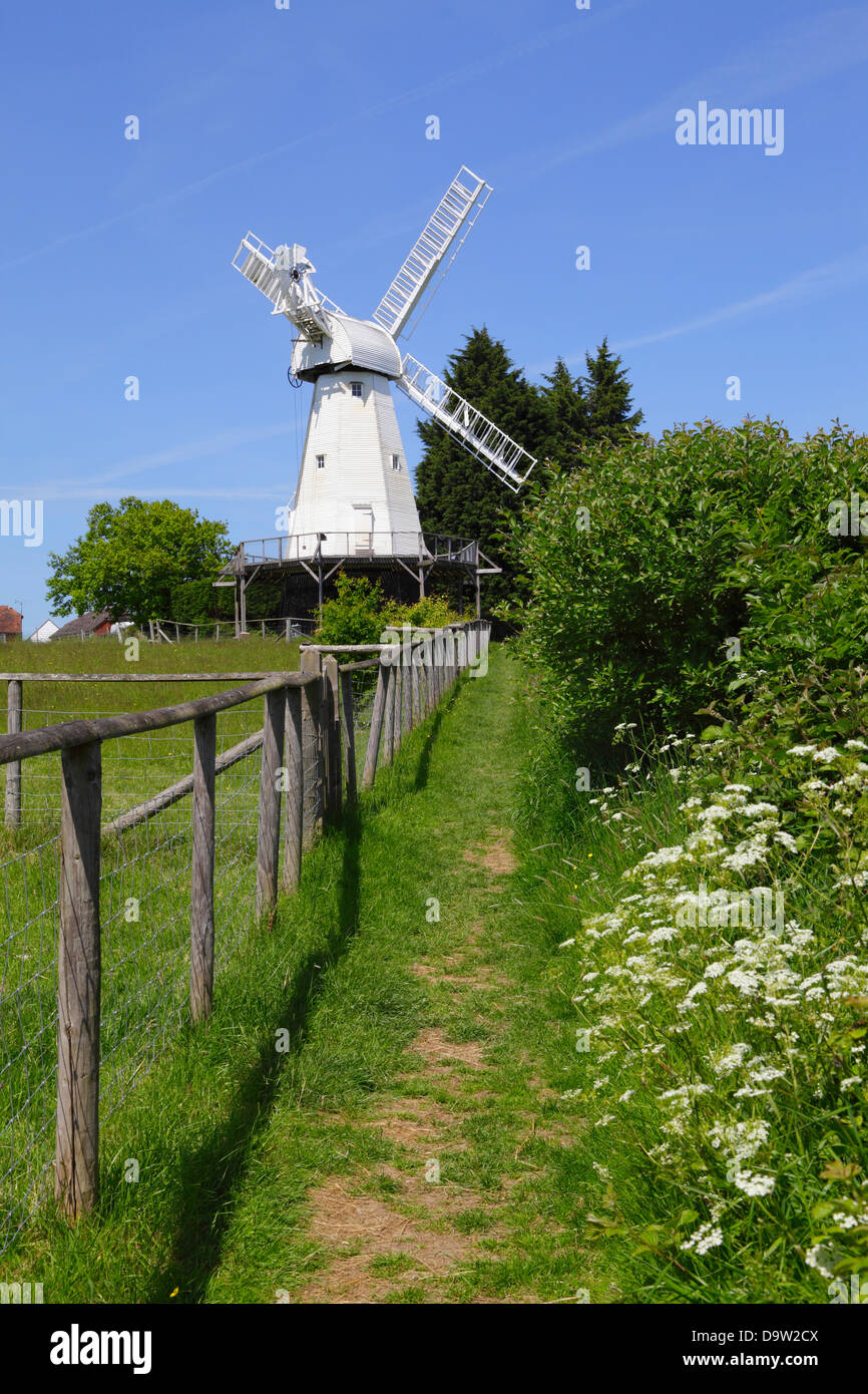 Il mulino a vento di Woodchurch Kent England Regno Unito GB Foto Stock