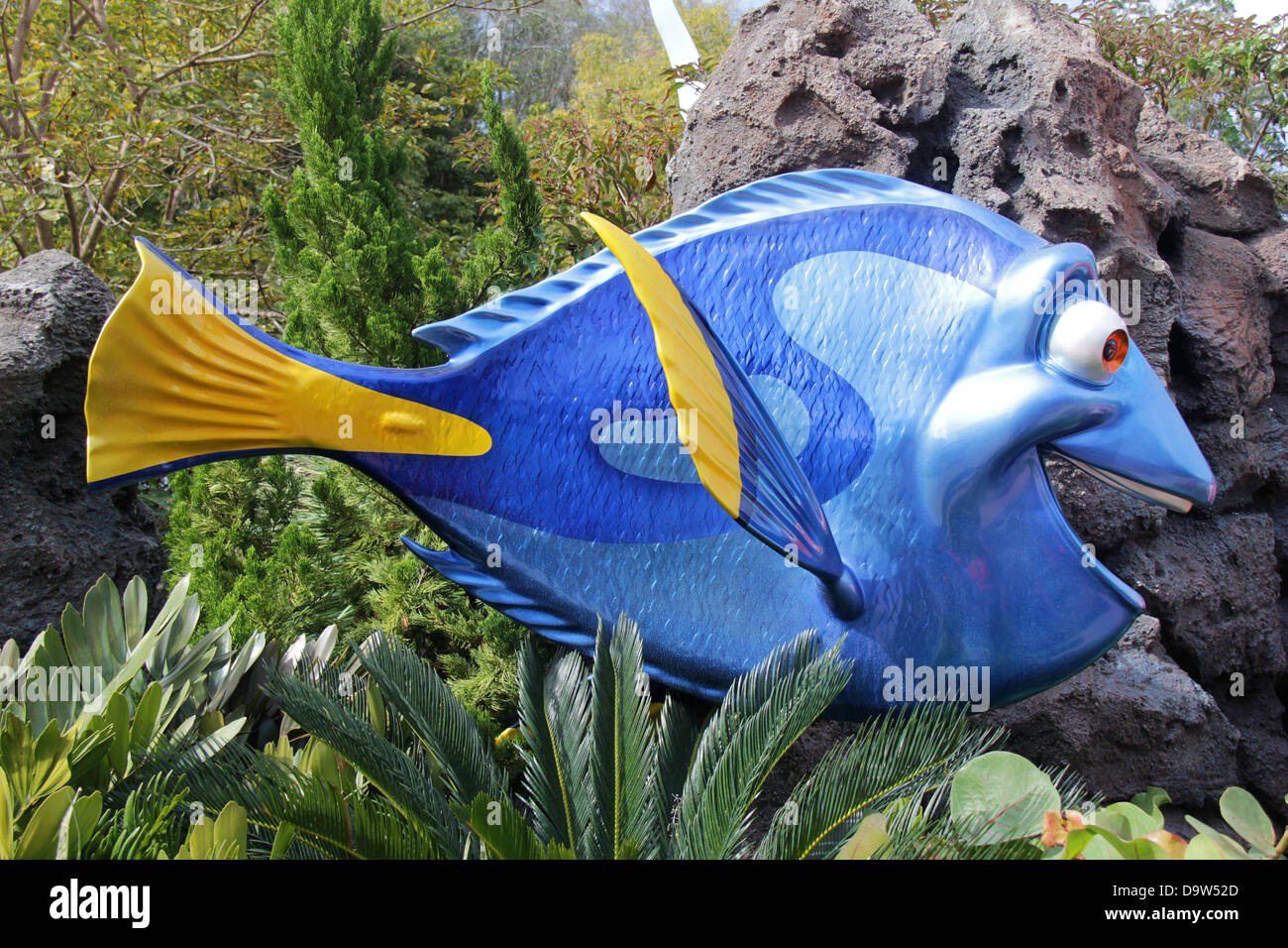 Linguetta blu pesce che ha giocato Dory carattere della Pixar alla ricerca di Nemo. Per solo uso editoriale. Nessuna release. Foto Stock