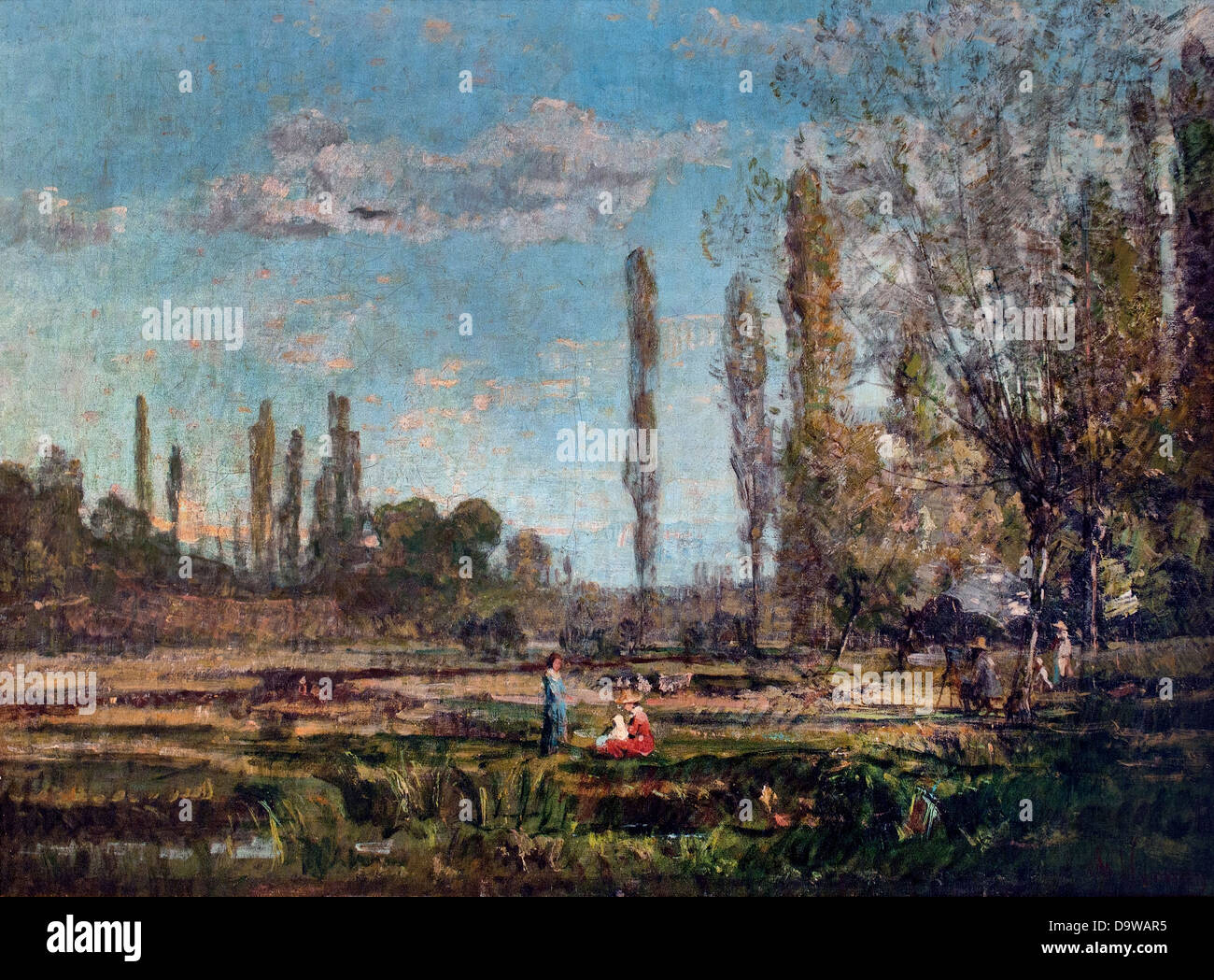 A Painter al study in the Valley Rossillon , A Painter al study in the Valley Rossillon,1897, Francois Miel (Vernay) 1821-1896, Francia, francese Foto Stock